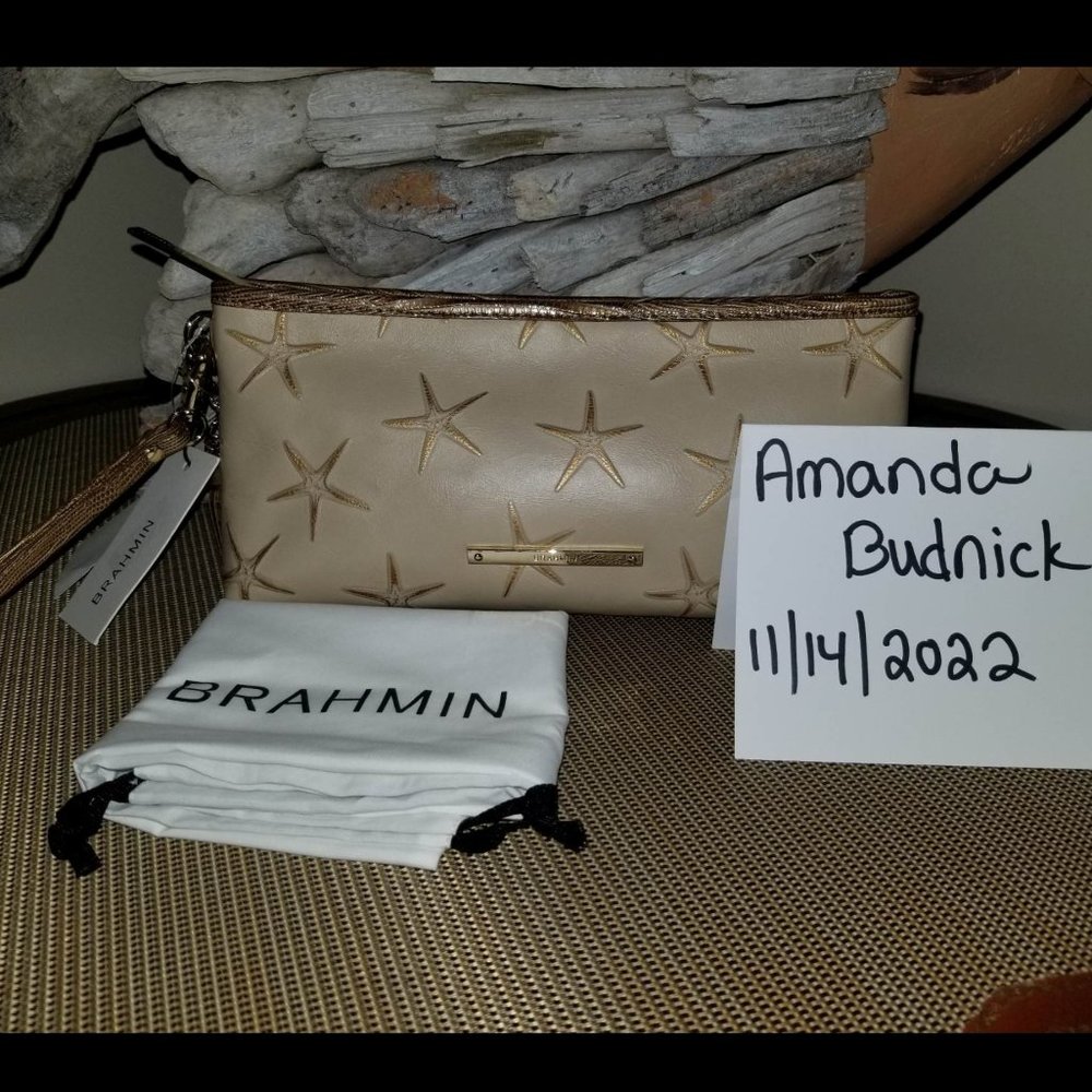 Brahmin Natural Pardis Kayla Clutch RARE NEW WITH TAGS